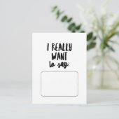 Carte Postale Je veux vraiment dire... (Debout devant)