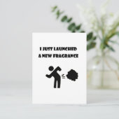 Carte Postale Je viens de lancer un nouveau parfum (Debout devant)