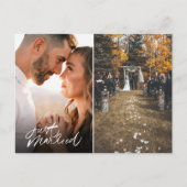 Carte Postale Je viens de marier deux Mariage photo Merci (Devant)