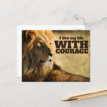"Je vis avec courage" Motivation Affirmation