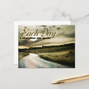 Carte Postale "Je visualise mes objectifs" Motivation Affirmatio