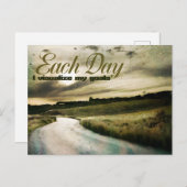 Carte Postale "Je visualise mes objectifs" Motivation Affirmatio (Devant / Derrière)