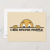 Carte Postale Je Vois Des Gens Stupides (Devant / Derrière)