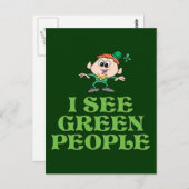 Carte Postale Je vois des gens verts (Devant / Derrière)