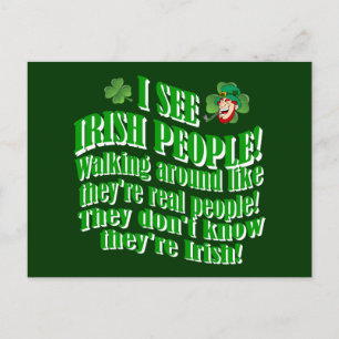 Carte Postale Je vois des Irlandais