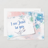 Carte Postale Je vois Jésus en toi (Devant / Derrière)