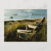 Carte Postale « Je vois la beauté » Affirmation de motivation (Devant)