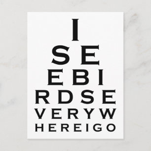Carte Postale Je Vois Oiseaux Eyechart