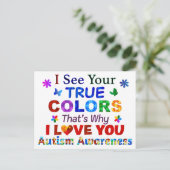 Carte Postale Je vois tes vraies COULEURS (Debout devant)