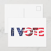 Carte Postale Je vote (Devant / Derrière)
