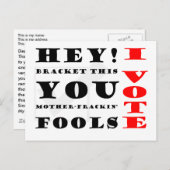 Carte Postale Je Vote ! (Devant / Derrière)