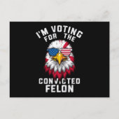 Carte Postale Je vote pour le condamné Felon Funny Pro Trump (Devant)