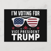 Carte Postale Je vote pour l'élection du vice-président Trump 20 (Devant)