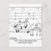 Carte Postale Je vous ai dit que la clôture électrique serait pr (Devant)