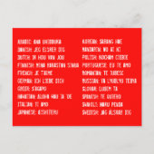 Carte Postale Je vous aime dans 20 langues différentes (Devant)