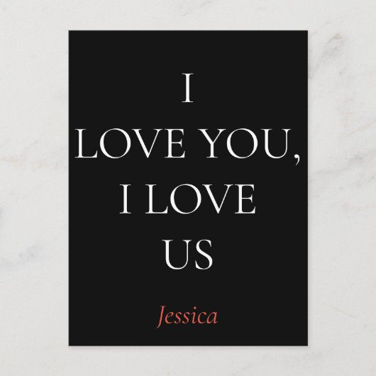 Carte Postale Je vous aime et nous, customiser personnaliser (Devant)