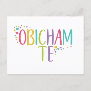 Carte Postale Je vous aime obicham te - arc-en-ciel bulgare