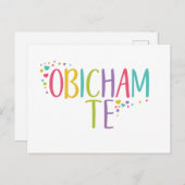 Carte Postale Je vous aime obicham te - arc-en-ciel bulgare (Devant / Derrière)