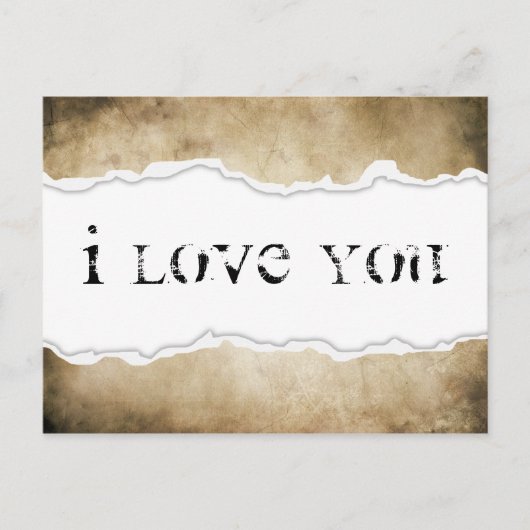 Carte Postale je vous aime page rip (Devant)