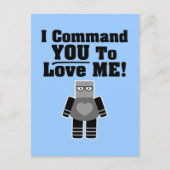 Carte Postale Je Vous Commande De M'Aimer Robot (Devant)