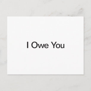 Carte Postale Je Vous Dois
