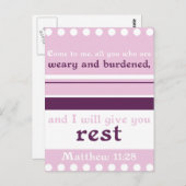 Carte Postale Je Vous Donnerai Le Repos (Devant / Derrière)