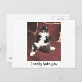 Carte Postale je vous hais vraiment (Devant / Derrière)