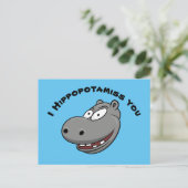 Carte Postale Je Vous Hippopotamiss (Debout devant)