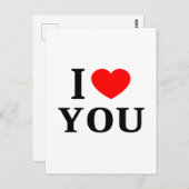 Carte Postale Je ❤️ VOUS JE T'AIME JE T'AIME (Devant / Derrière)