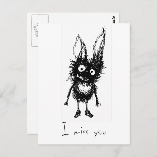 Carte Postale Je Vous Manque (Devant / Derrière)