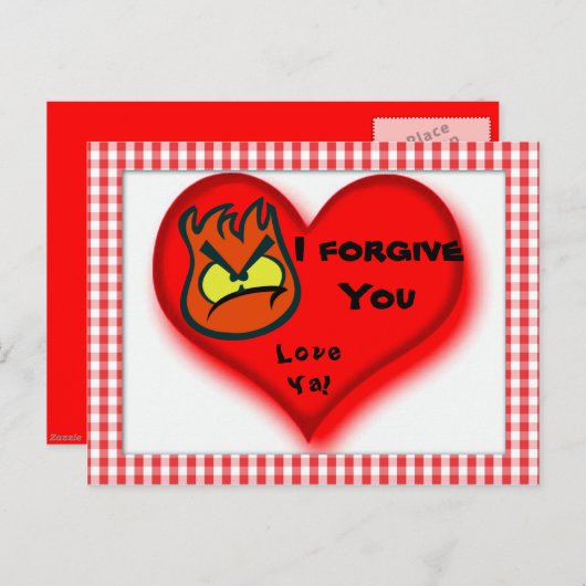 Carte Postale Je vous pardonne, Aimez Ya !_ (Devant / Derrière)