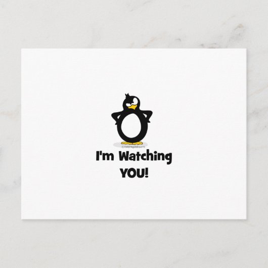 Carte Postale Je vous regarde Penguin (Devant)