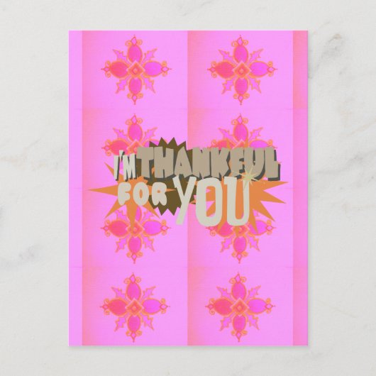 Carte Postale Je vous remercie : Une expression sincère (Devant)