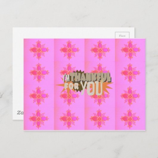 Carte Postale Je vous remercie : Une expression sincère (Devant / Derrière)