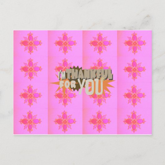 Carte Postale Je vous remercie : Une expression sincère (Devant)