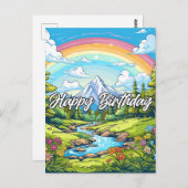 Carte Postale Je vous souhaite un anniversaire charmant (Devant / Derrière)