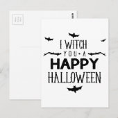 Carte Postale Je vous souhaite un joyeux Halloween (Devant / Derrière)