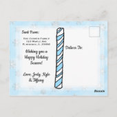 Carte Postale Je vous souhaite un joyeux Noël à l'envers de Snow (Dos)