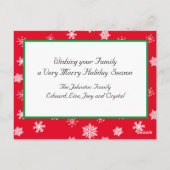 Carte Postale Je vous souhaite un Noël des plus joyeux (Dos)