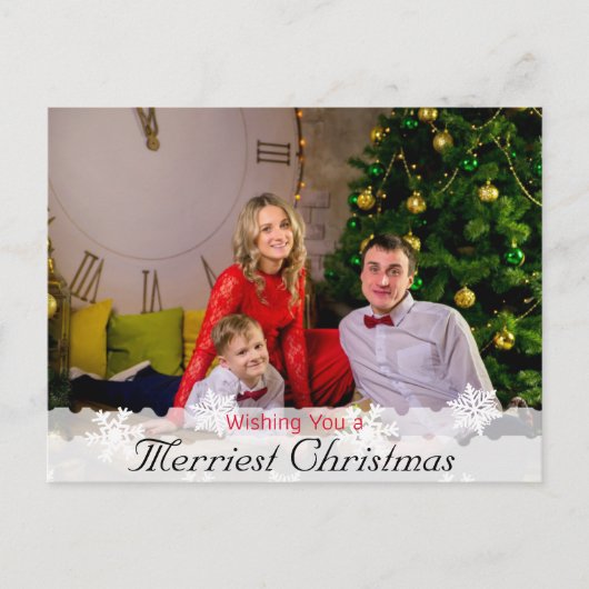 Carte Postale Je vous souhaite un Noël des plus joyeux (Devant)