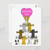 Carte Postale Je vous souhaite une récupération rapide Cartoon C (Devant / Derrière)