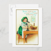 Carte Postale Je vous souhaite une St. Patrick brillante et heur (Devant / Derrière)