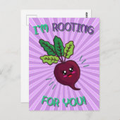 Carte Postale Je vous soutiens pour le jeu de nourriture (Devant / Derrière)