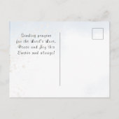 Carte Postale Jean 11:25 Verse Bible Fleurs de printemps Pâques (Dos)