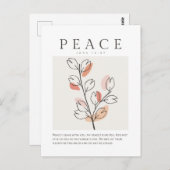 Carte Postale Jean 14:27 Paix Je pars avec toi (Devant / Derrière)