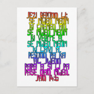 Carte Postale Jean 14:6 Créole haïtien