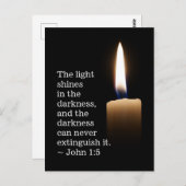 Carte Postale Jean 1:5 La lumière brille dans l'obscurité (Devant / Derrière)