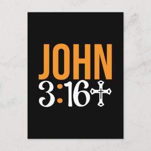 Carte Postale Jean 3:16 Car Dieu Aime Si La Bible Mondiale Verse