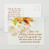Carte Postale Jean 3:16 Dieu a tant aimé le monde, Écriture (Devant / Derrière)