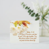 Carte Postale Jean 3:16 Dieu a tant aimé le monde, Écriture (Debout devant)